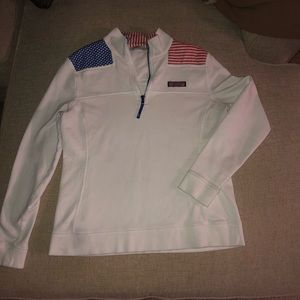 Vineyard Vines American Flag 1/2 zip